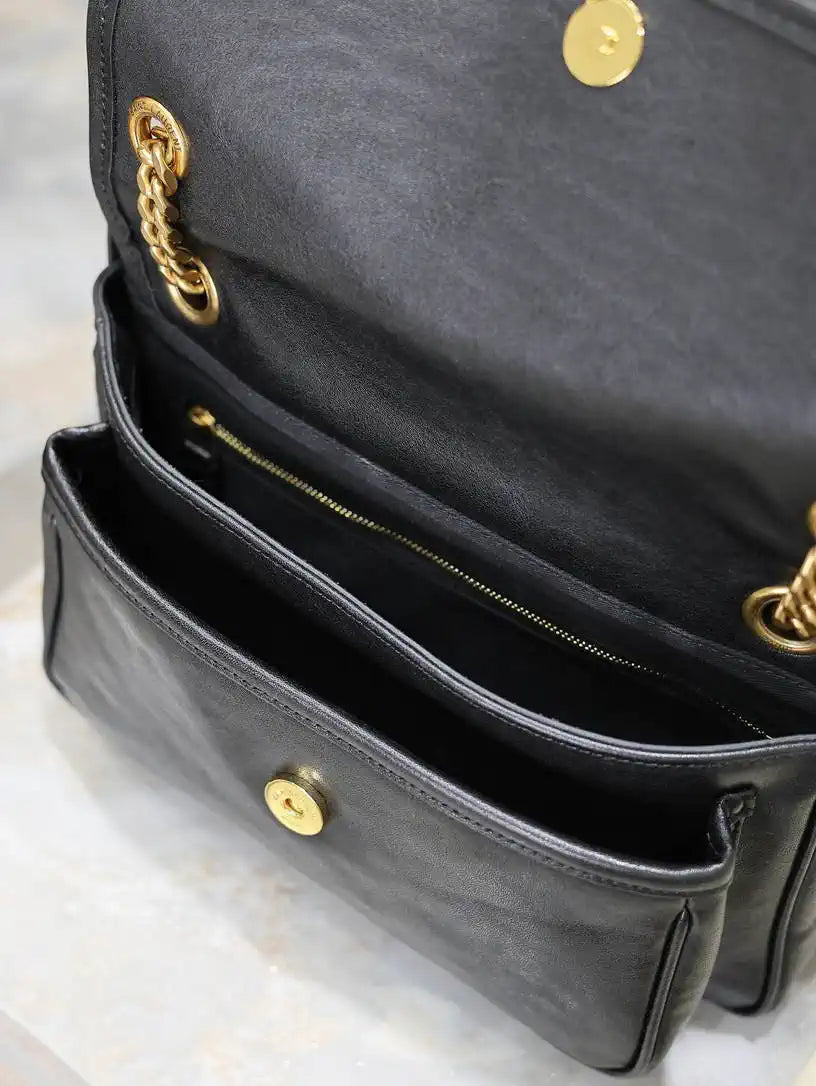 YSL 712520 Camera Crossbody Bag Black