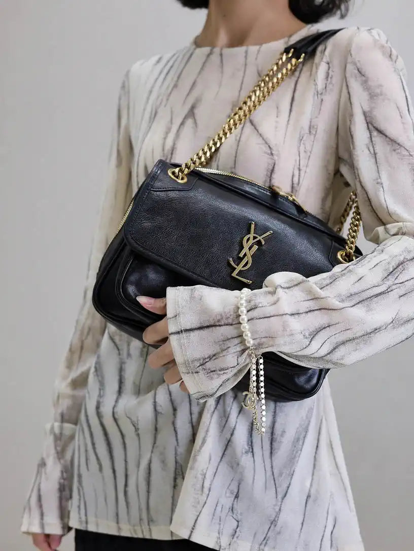 YSL 712520 Camera Crossbody Bag Black