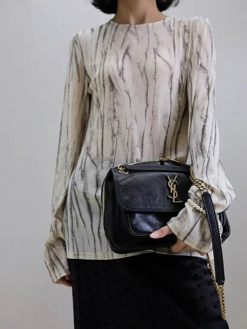 YSL 712520 Camera Crossbody Bag Black