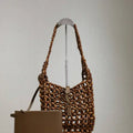 YSL 713938 LE 5 ¨¤ 7 Small in wood beads LIGHT WOOD