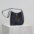 YSL 713938 LE 5 A 7 supple baby in grained leather Black