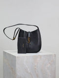 YSL 713938 LE 5 A 7 supple baby in grained leather Black