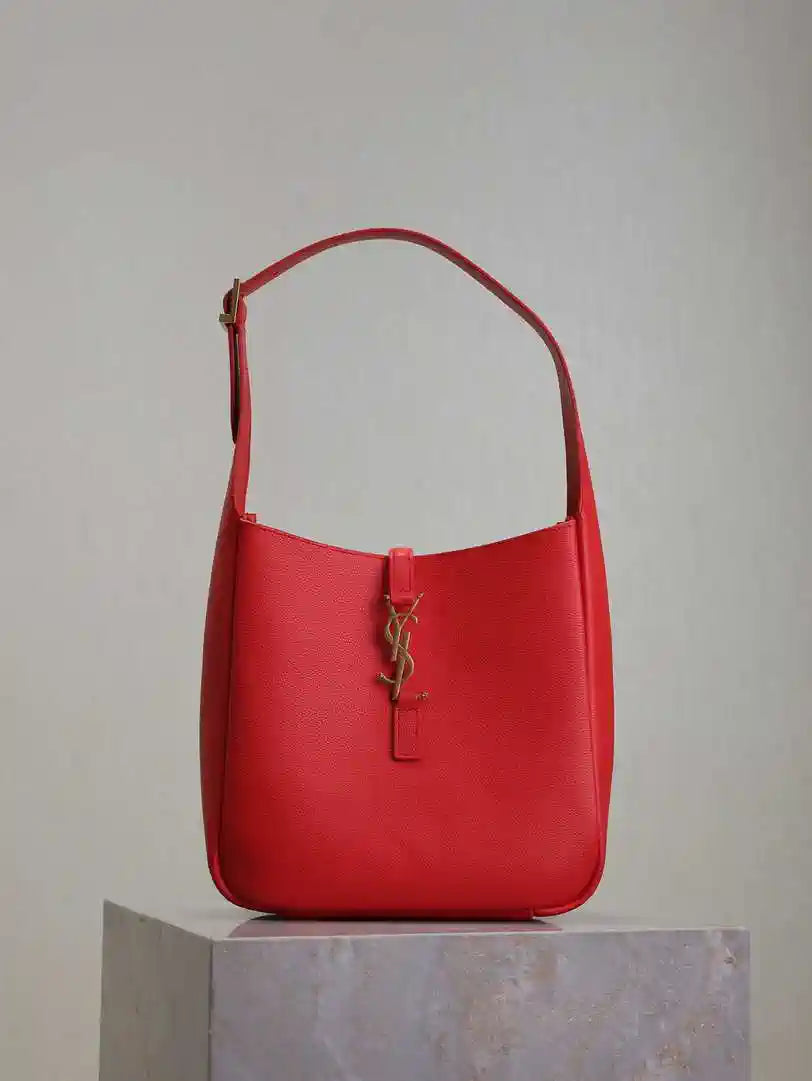 YSL 713938 LE 5 A 7 Supple Small In Grained Leather Red