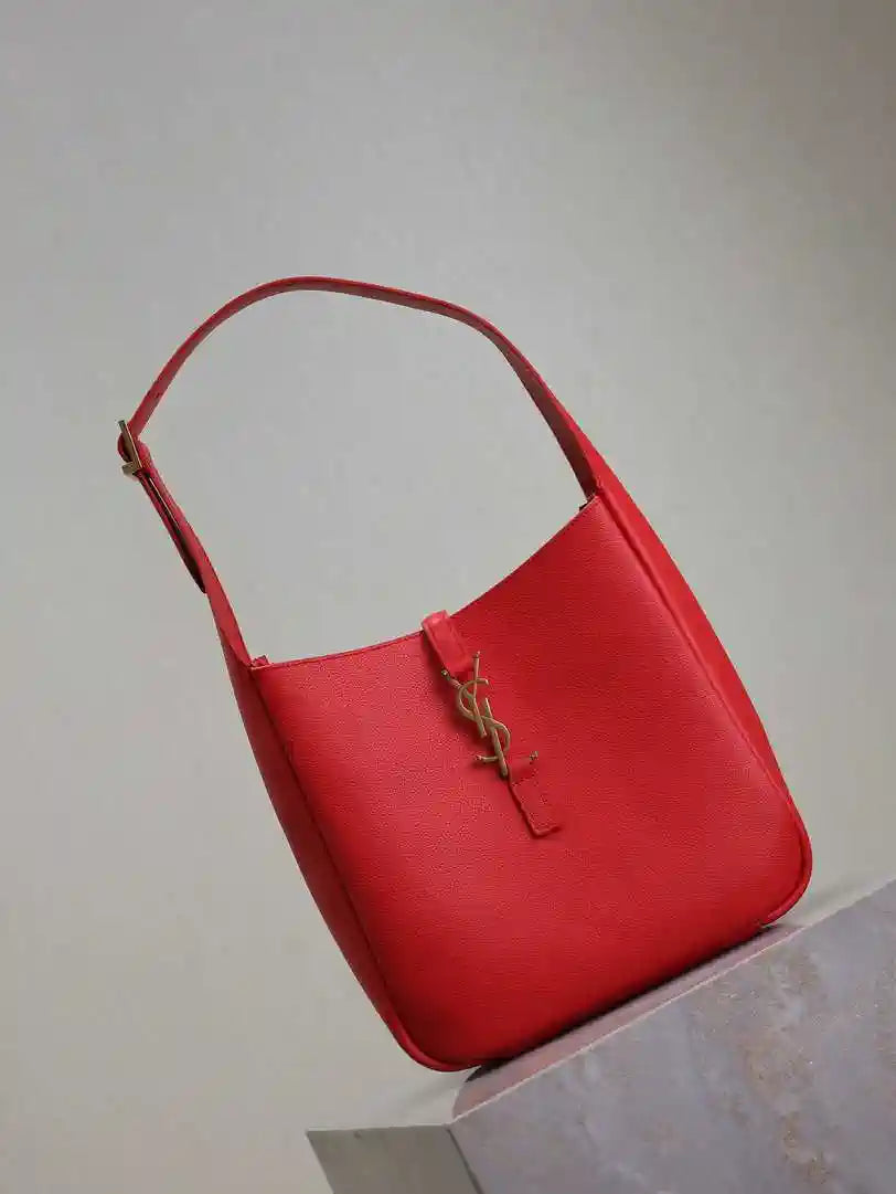 YSL 713938 LE 5 A 7 Supple Small In Grained Leather Red