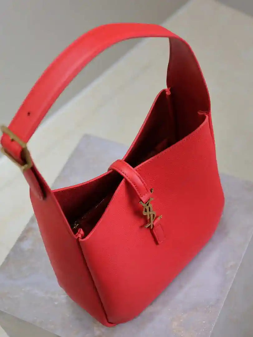 YSL 713938 LE 5 A 7 Supple Small In Grained Leather Red