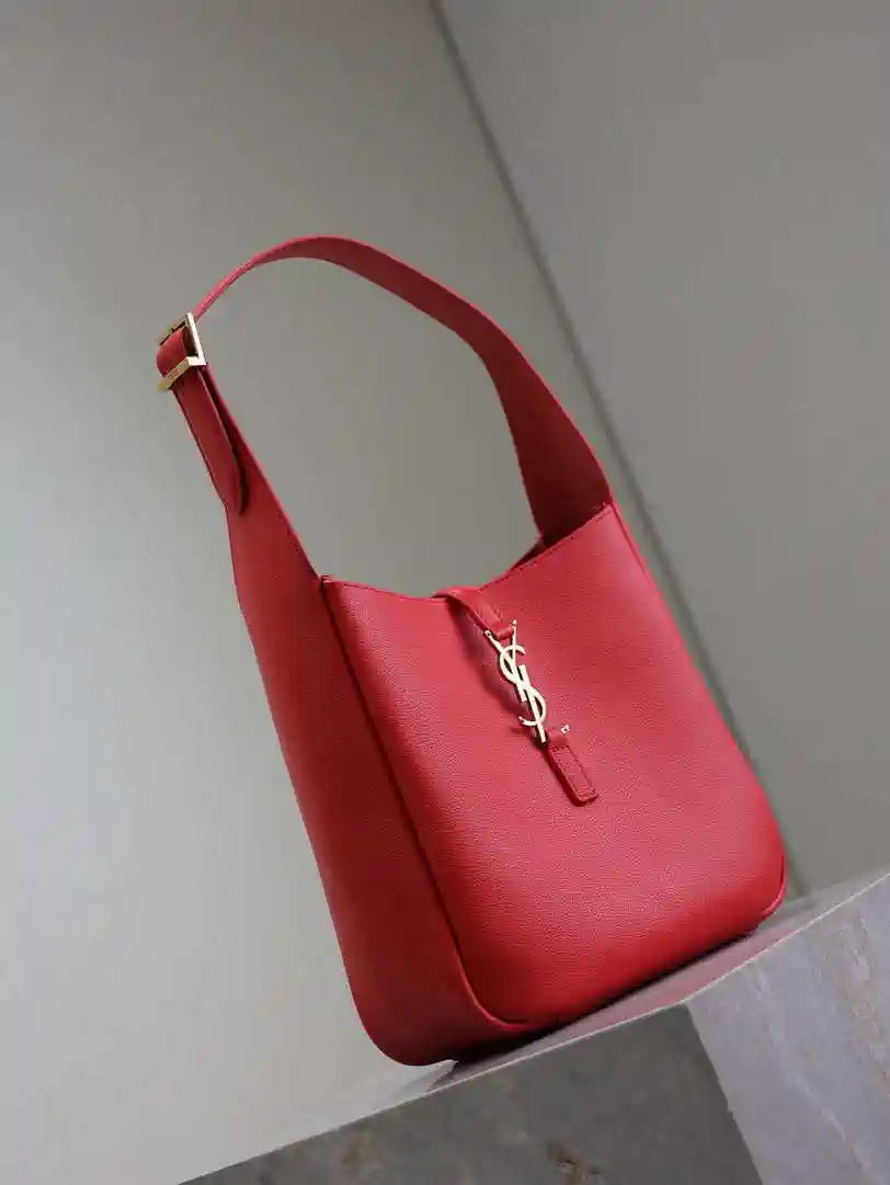 YSL 713938 LE 5 A 7 Supple Small In Grained Leather Red