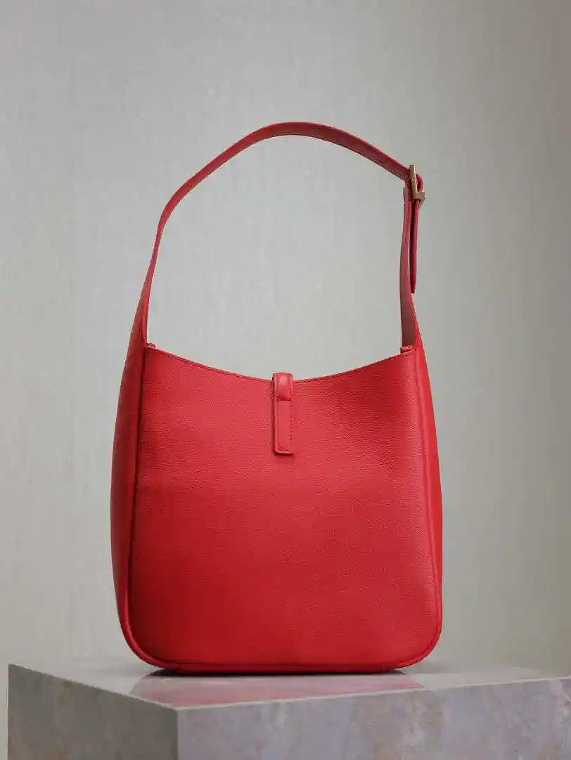 YSL 713938 LE 5 A 7 Supple Small In Grained Leather Red