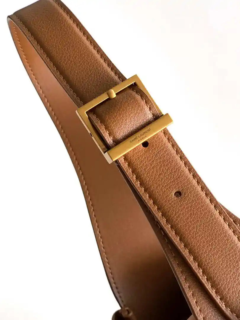 YSL 713938 LE 5 A 7 Supple Small In Grained Leather Brown