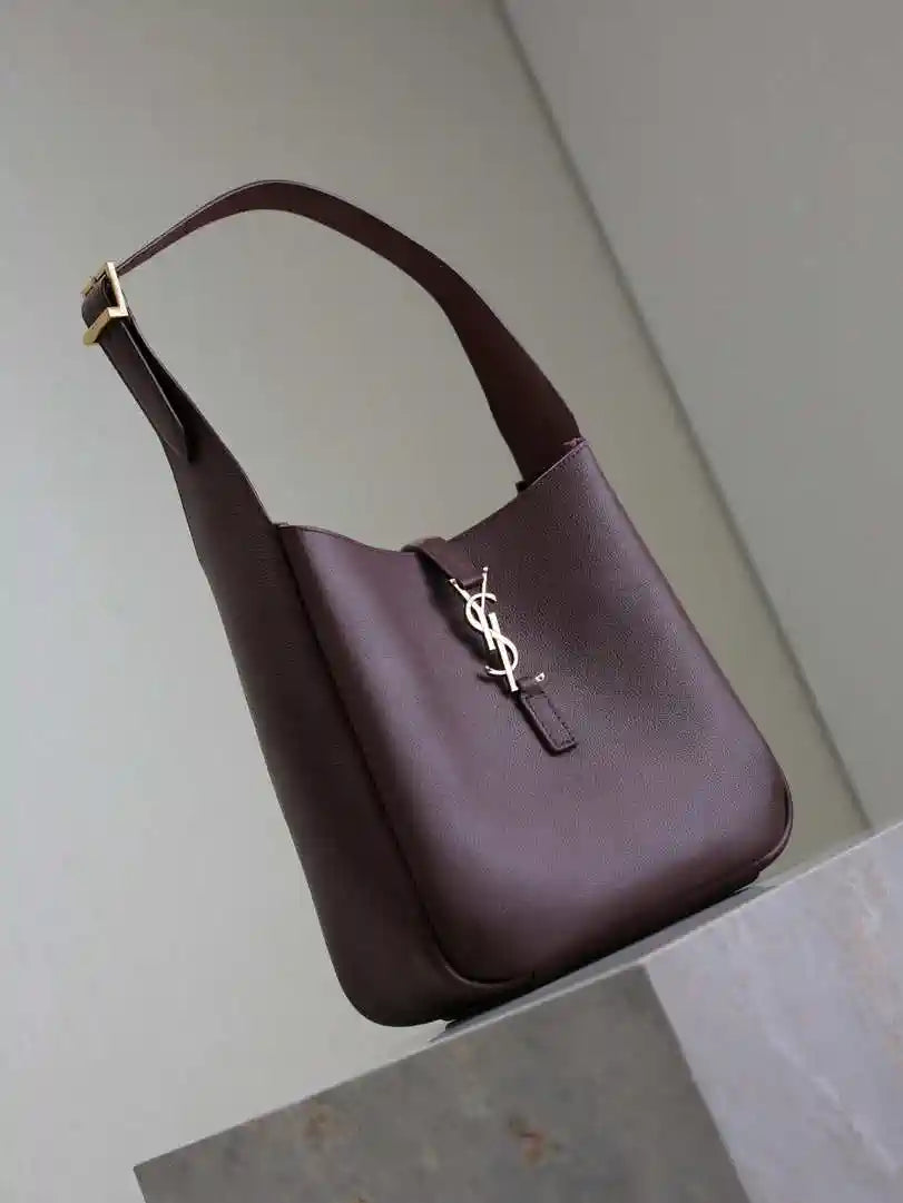 YSL 713938 LE 5 A 7 Supple Small In Grained Leather Wine Red