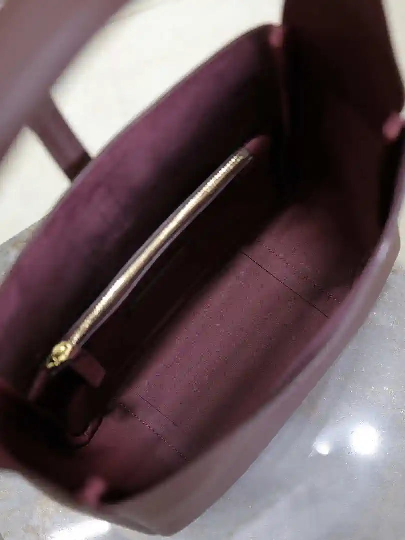 YSL 713938 LE 5 A 7 Supple Small In Grained Leather Wine Red