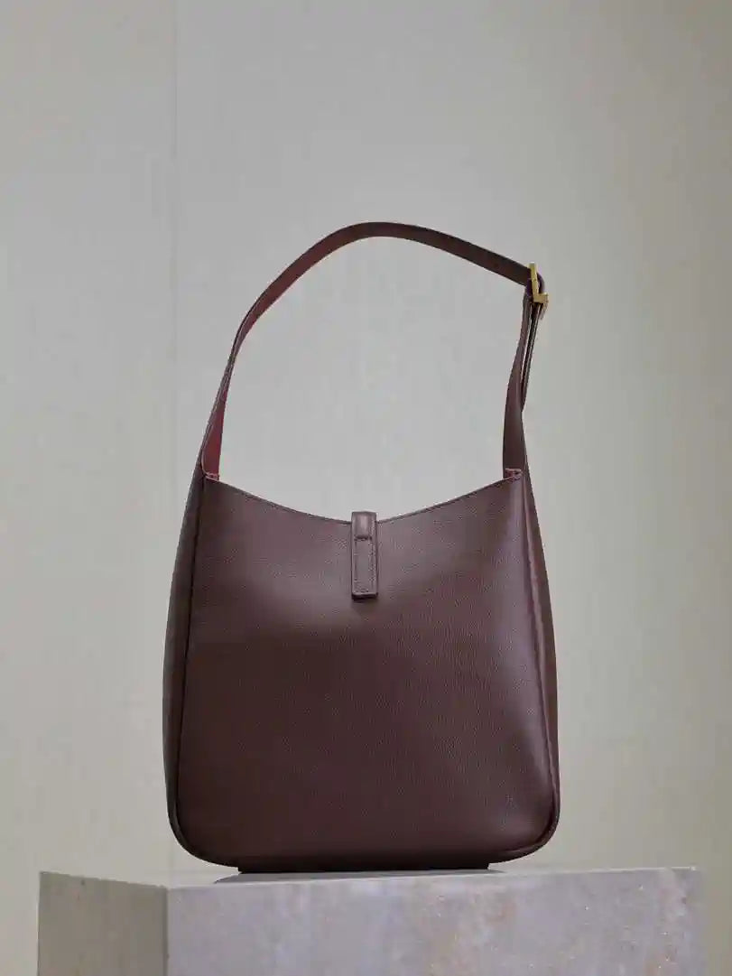 YSL 713938 LE 5 A 7 Supple Small In Grained Leather Wine Red