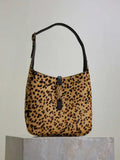 YSL 713938 LE 5 A 7 Supple Small In Grained Leather Leopard print
