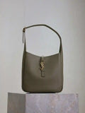 YSL 713938 LE 5 A 7 Supple Small In Grained Leather Green