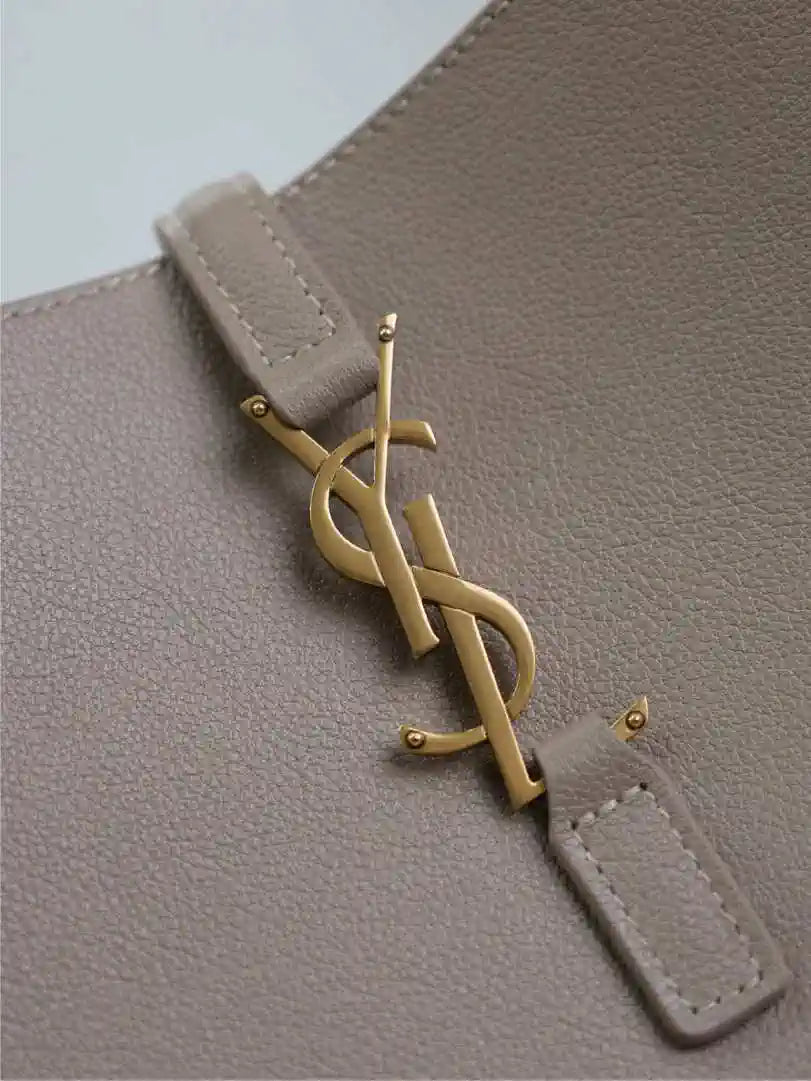 YSL 713938 LE 5 A 7 Supple Small In Grained Leather Khaki