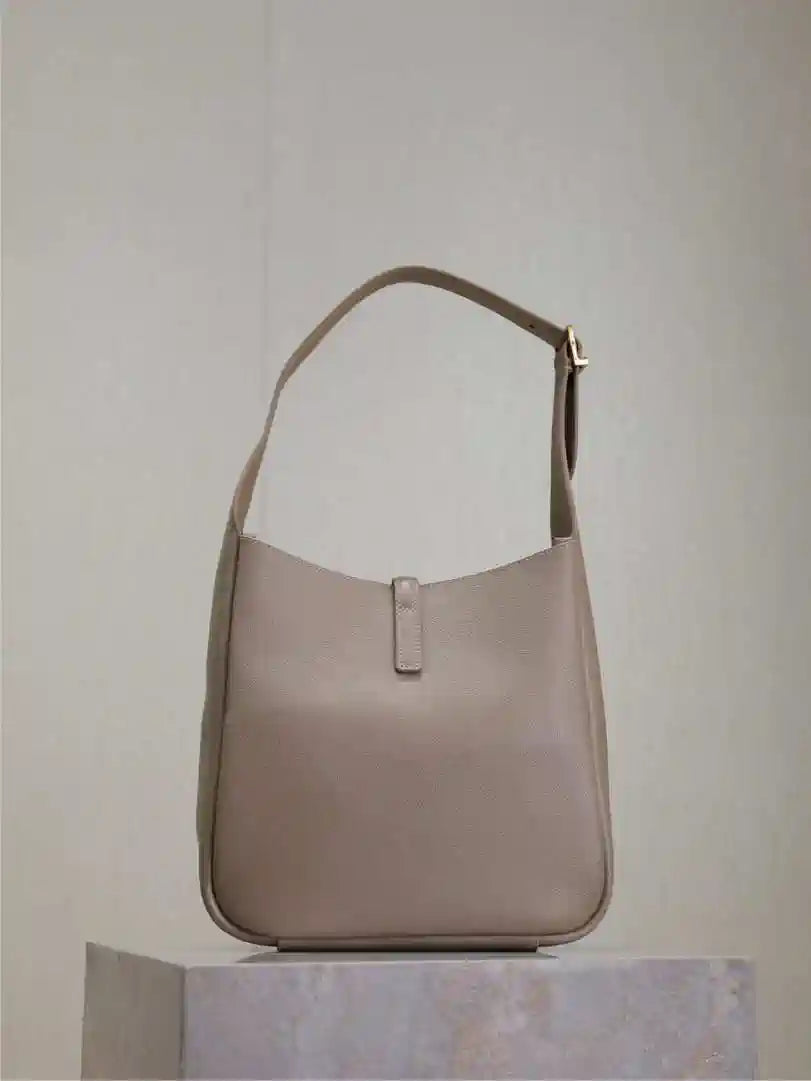YSL 713938 LE 5 A 7 Supple Small In Grained Leather Khaki