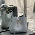 YSL 713938 LE 5 A 7 Supple Small In Grained Leather Blue - Default Title - View 1