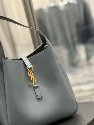 YSL 713938 LE 5 A 7 Supple Small In Grained Leather Blue - Default Title - View 3