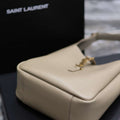 YSL 713938 LE 5 A 7 Supple Small In Grained Leather Dusty Gray - Default Title - View 1