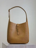 YSL 713938 LE 5 A 7 Supple Small In Grained Leather Earthy yellow lizard pattern