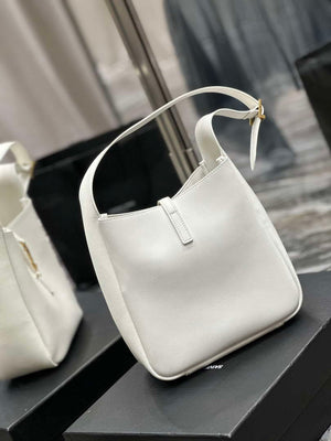 YSL 713938 LE 5 A 7 Supple Small In Grained Leather White - Default Title - View 6