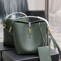 YSL 742828 Le 5 ¨¤ 7 Supple Small In Smooth Leather Green - Default Title - View 1