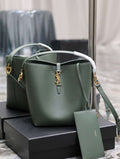 YSL 742828 Le 5 ¨¤ 7 Supple Small In Smooth Leather Green