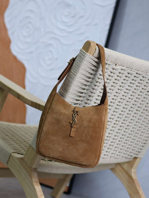 YSL 713938 LE 5 A 7 Supple Small In Suede Brown - Default Title - View 8
