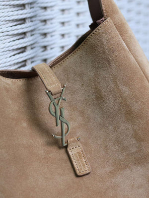 YSL 713938 LE 5 A 7 Supple Small In Suede Brown - Default Title - View 4