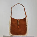 YSL 713938 LE 5 A 7 Supple Small In Suede Brown Shearing?