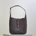 YSL 713938 LE 5 A 7 Supple Small In Suede Gray