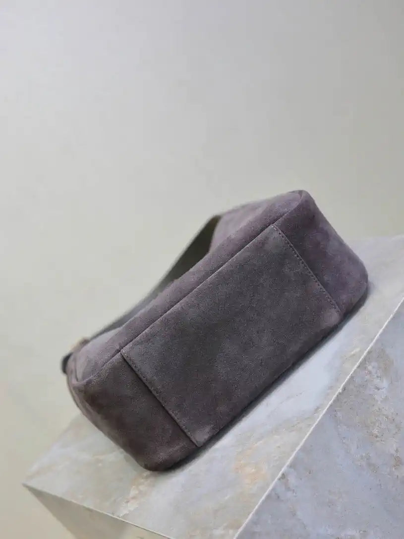YSL 713938 LE 5 A 7 Supple Small In Suede Gray