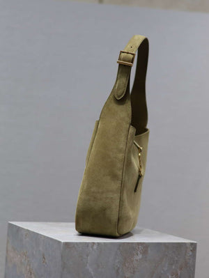 YSL 713938 LE 5 A 7 Supple Small In Suede Green - Default Title - View 5