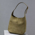 YSL 713938 LE 5 A 7 Supple Small In Suede Green - Default Title - View 1