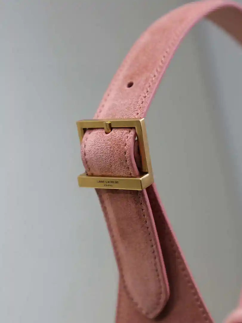 YSL 713938 LE 5 A 7 Supple Small In Suede Pink
