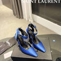 YSL 7176081 Fanny Slingback Pumps In Crepe Satin Y67320 - US 4=Euro 35 - View 1