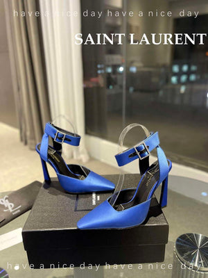 YSL 7176081 Fanny Slingback Pumps In Crepe Satin Y67320 - US 4=Euro 35 - View 5