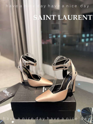 YSL 7176081 Fanny Slingback Pumps In Crepe Satin Y67321 - US 4=Euro 35 - View 6