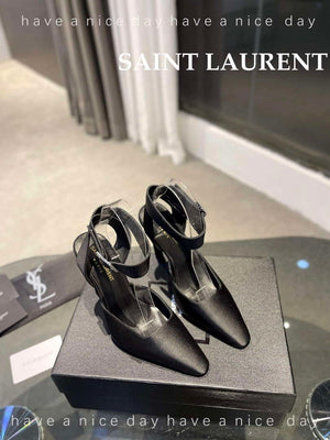 YSL 7176081 Fanny Slingback Pumps In Crepe Satin Y67322 - US 4=Euro 35 - View 9