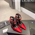 YSL 7176081 Fanny Slingback Pumps In Crepe Satin Y67323 - US 4=Euro 35 - View 1
