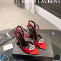 YSL 7176081 Fanny Slingback Pumps In Crepe Satin Y67324 - US 4=Euro 35 - View 1
