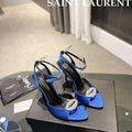 YSL 7176081 Fanny Slingback Pumps In Crepe Satin Y67325 - US 4=Euro 35 - View 1