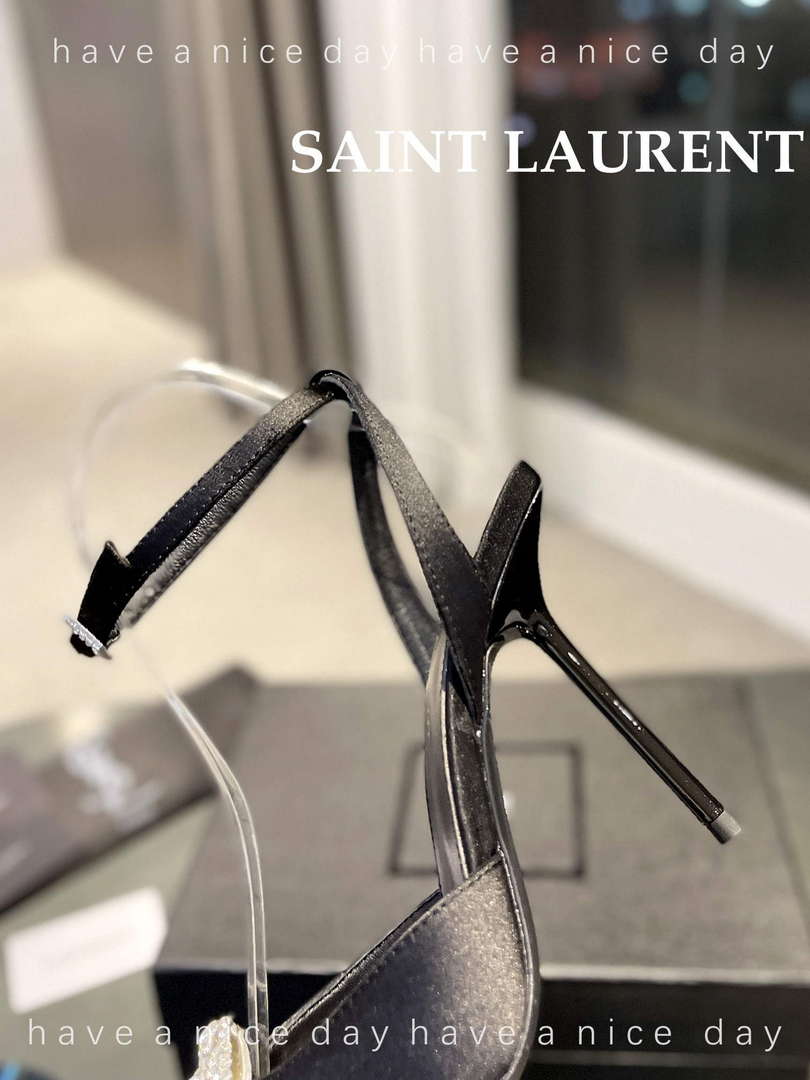 YSL 7176081 Fanny Slingback Pumps In Crepe Satin Y67327