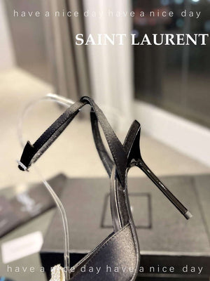 YSL 7176081 Fanny Slingback Pumps In Crepe Satin Y67327 - US 4=Euro 35 - View 7