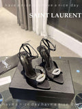 YSL 7176081 Fanny Slingback Pumps In Crepe Satin Y67327