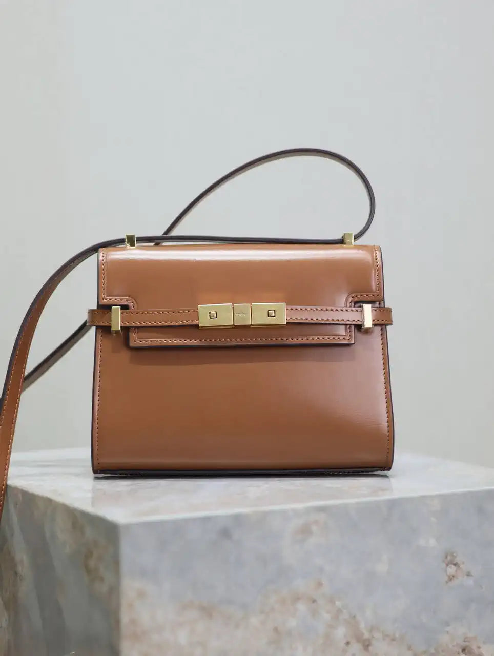 YSL 727766 MINI MANHATTAN IN box Saint Laurent Brown