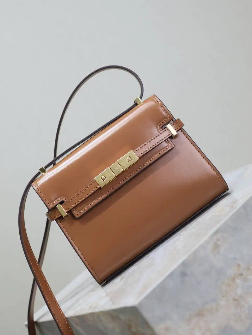 YSL 727766 MINI MANHATTAN IN box Saint Laurent Brown