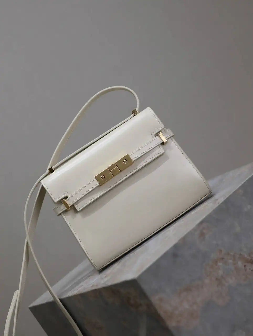 YSL 727766 MINI MANHATTAN IN box Saint Laurent White