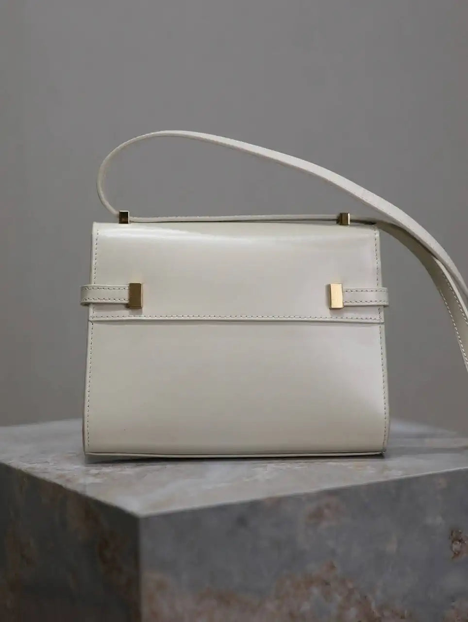 YSL 727766 MINI MANHATTAN IN box Saint Laurent White