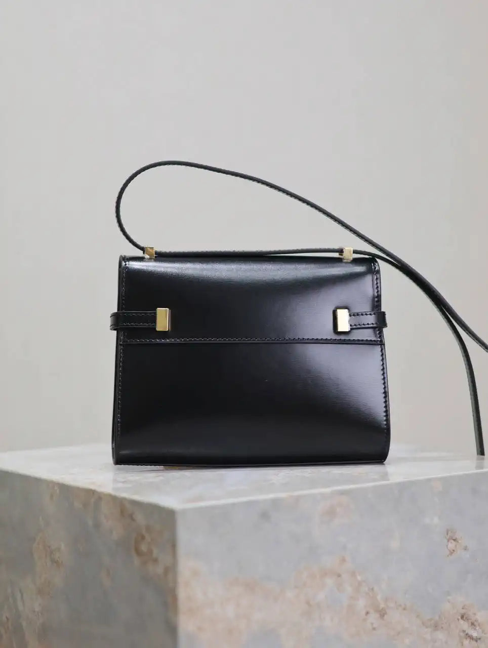 YSL 727766 MINI MANHATTAN IN box Saint Laurent Black