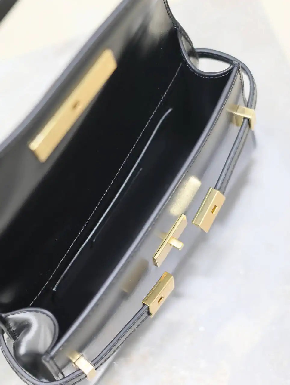 YSL 727766 MINI MANHATTAN IN box Saint Laurent Black